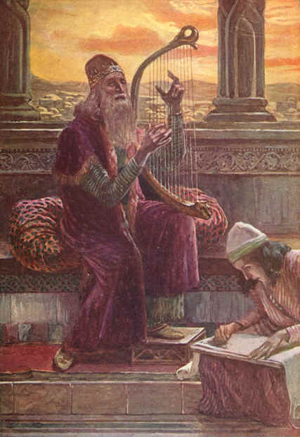 King David Composing Pslams