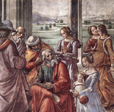 Domenico Ghirlandaio
Zacharias Writes Down the Name of His Son
1486-1490
Fresco
Cappella Tornabuoni, Florence